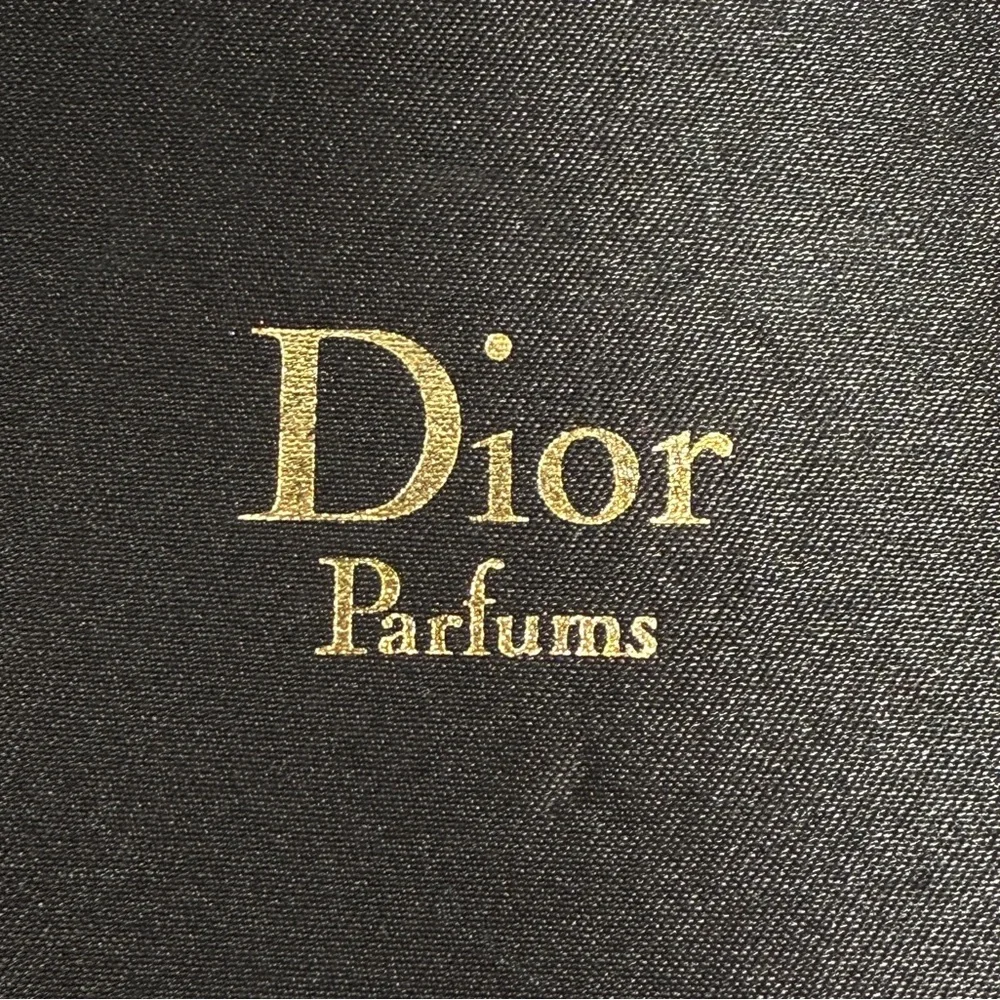 DIOR | Parfums VTG Black Round Travel Makeup Vanity Jewelry Box Case Vacation